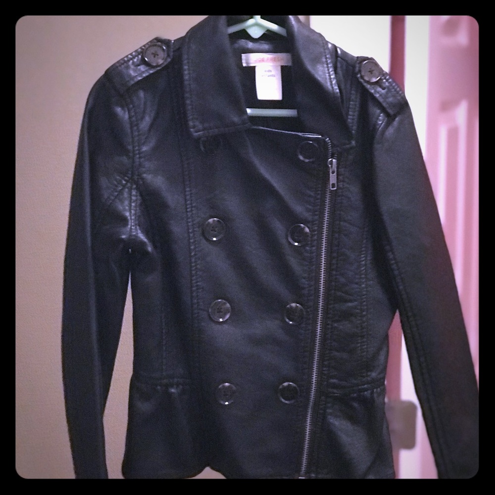 Joe Fresh Girl Black Leather Jacket